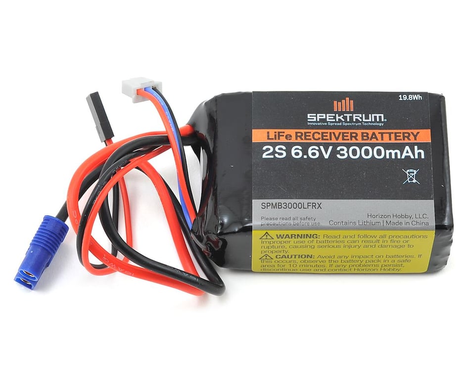 Spektrum 3000mAh 2S 6.6V Li-Fe Receiver Battery 