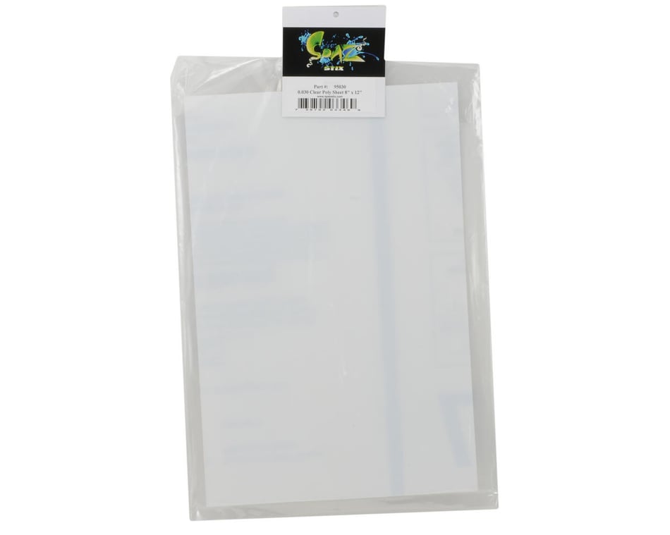 Spaz Stix 0.030 Clear Polycarbonate Sheet (8x12) [SZX95030] - HobbyTown