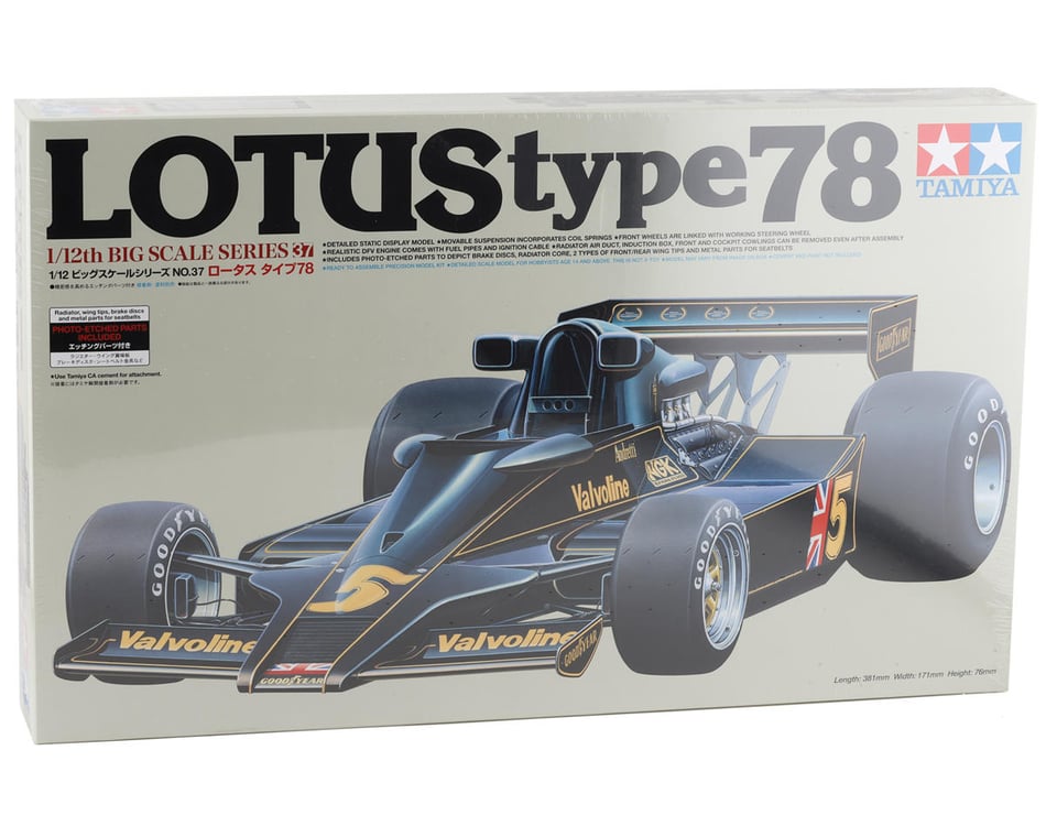 Tamiya 1/12 Lotus Type 78 Model Formula One Car Kit w/Photo Etched Parts
