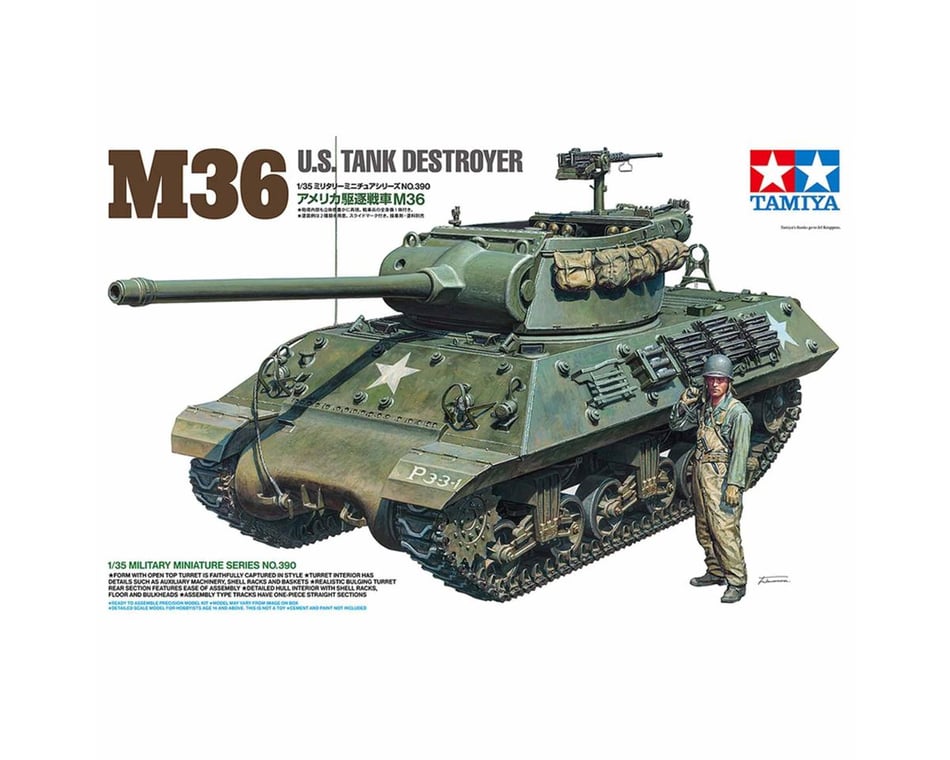 Tamiya 1/35 M36 U.S. Tank Destroyer Plastic Model Kit [TAM35390