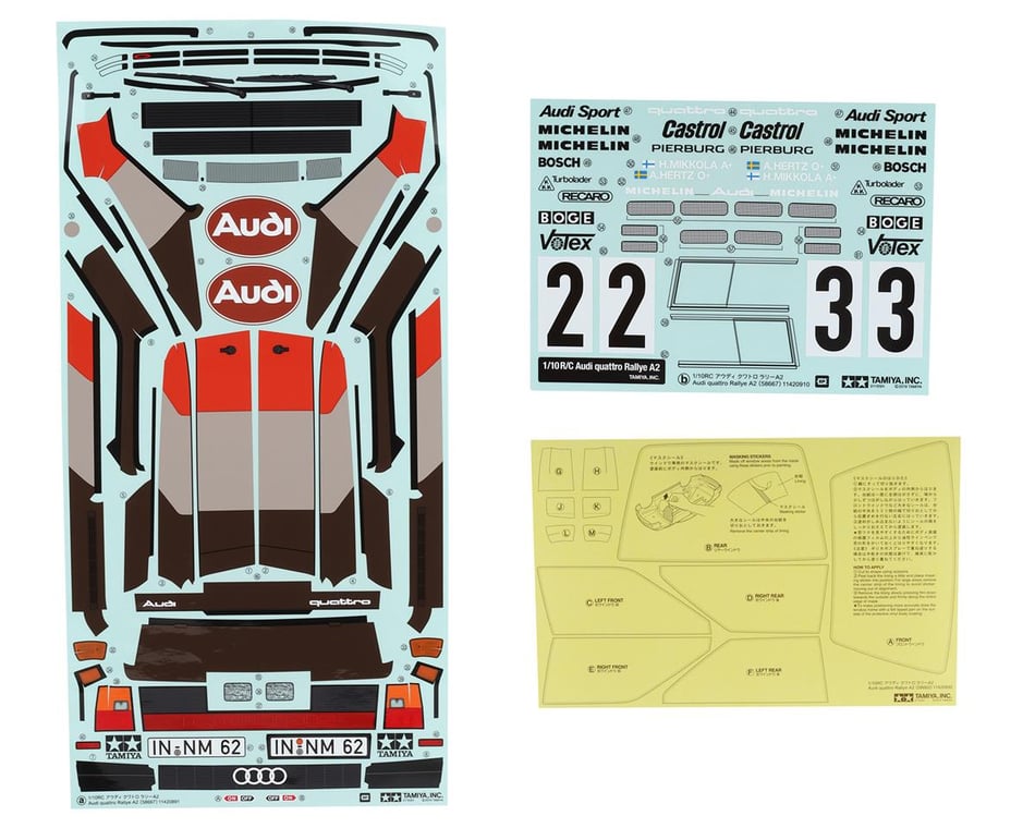 Tamiya Audi Quattro A2 Body Set (Clear) [TAM51615] - HobbyTown