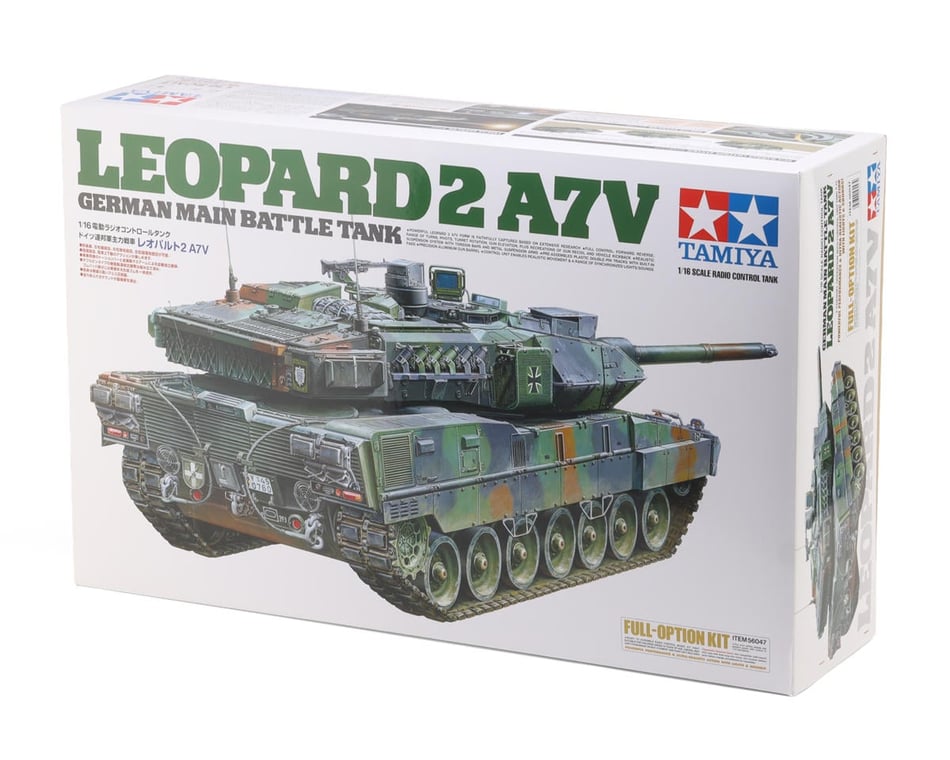 LEOPARD 2 A7V ラジオコントロールタンク 1/16スケール Tamiya 1/16 German Leopard 2 A7V Scale Electric RC Tank Kit (Full