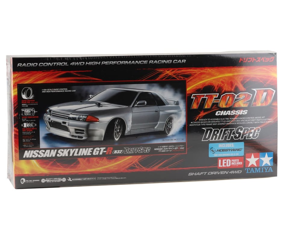 Tamiya Nissan Skyline GT-R R32 1/10 4WD Drift Spec Kit (TT-02D)