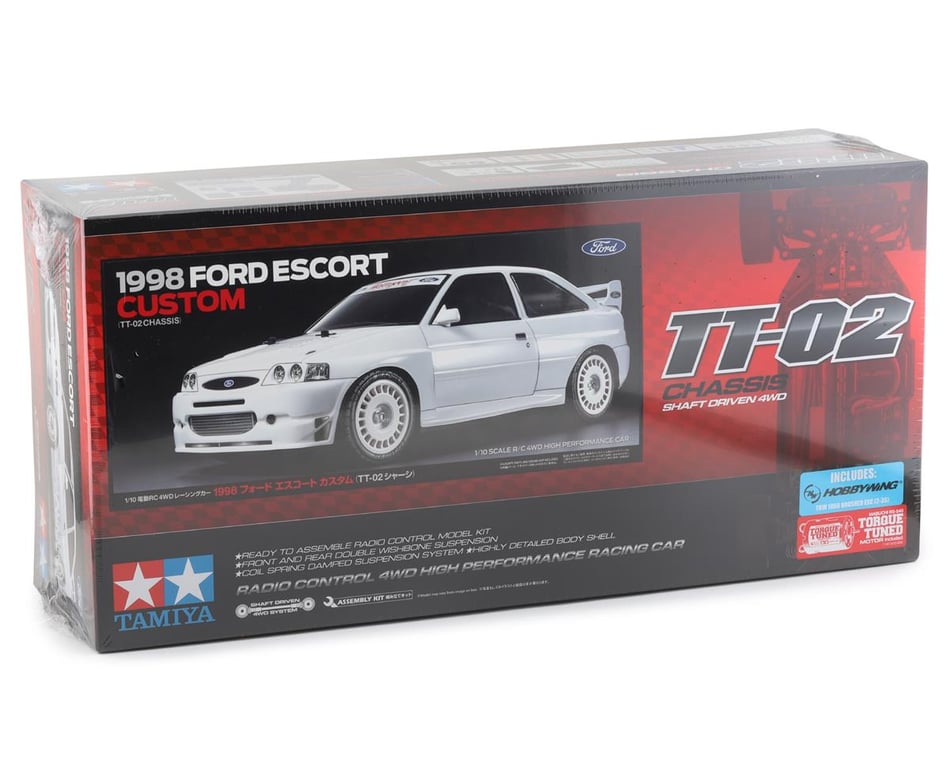 Tamiya 1/10 RC 1998 Ford Escort Custom Kit TT-02 Chassis