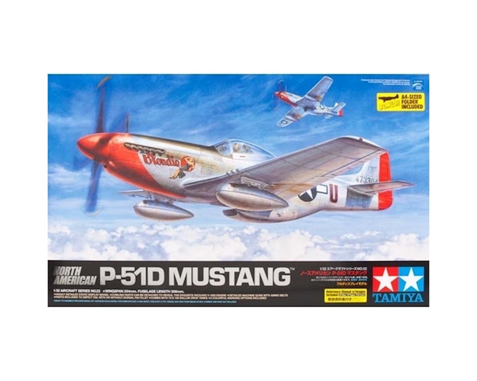 1:48 Scale Tamiya North American P-51D Mustang Plane Model Kit