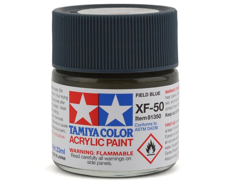 Tamiya XF-50 Flat FIELD BLUE Acrylic Plastic Model Paint (TAM81350)