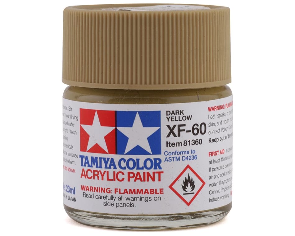 Tamiya USA Tam81360 Acrylic Xf60 Flat Dark Yellow for sale online 