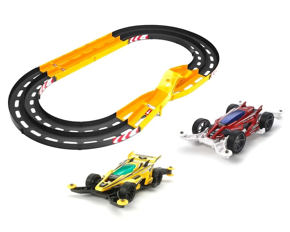 Tamiya 1/32 Mini JR Oval Home Circuit w/2-Level Lane Change & Cars