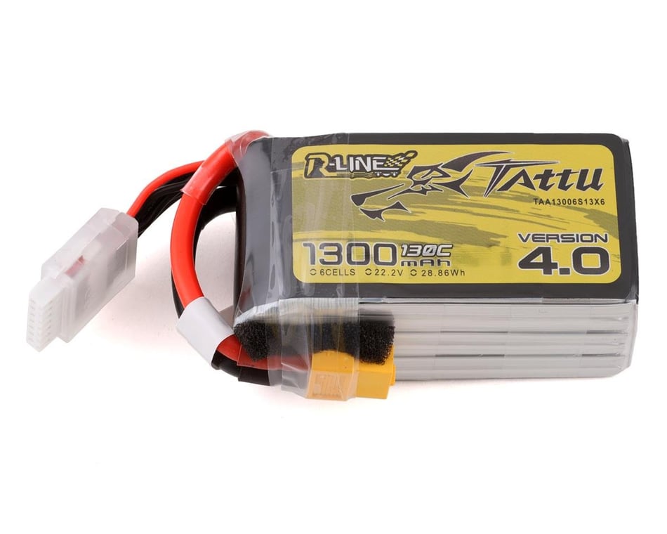 BATTERIE LIPO TATTU R-LINE 4S 1300MAH 120C – VERSION 3.0