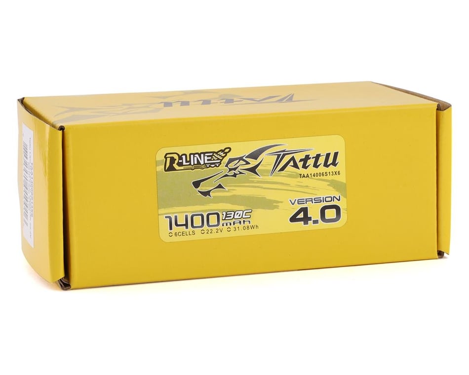 Batterie Lipo Tattu R-Line 6S 1400mAh 130C - Version 4.0 - Drone