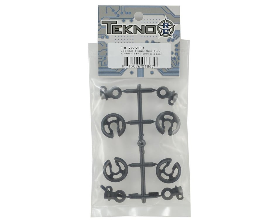 Tekno RC EB410/ET410 Locking Shock Rod End & Spring Perch Set