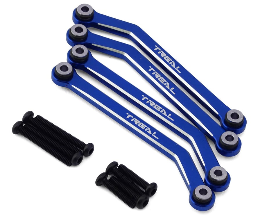Treal Hobby FCX24 Aluminum High Clearance Lower Links Set (Blue