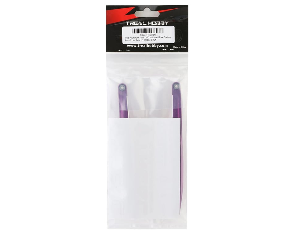 Treal Hobby Axial RBX10 Ryft Aluminum Rear Trailing Arms (Purple