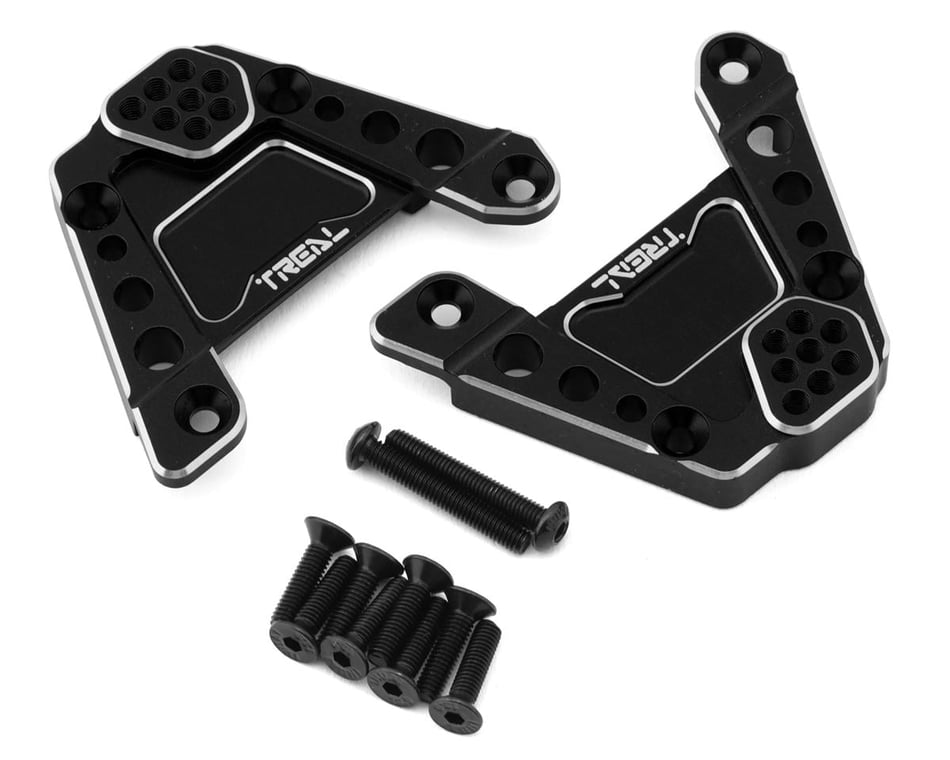 INTEGY CNC Aluminum Shock Mounts For Traxxas Summit 1/10 RC Car - Premium Upgrade Parts (Set Of 2), Red