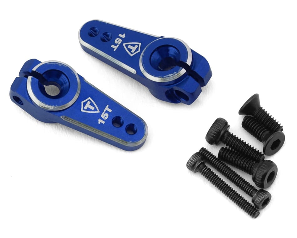 Treal Hobby Axial SCX24 Aluminum Servo Horn (Blue) (2) (15T) (Emax