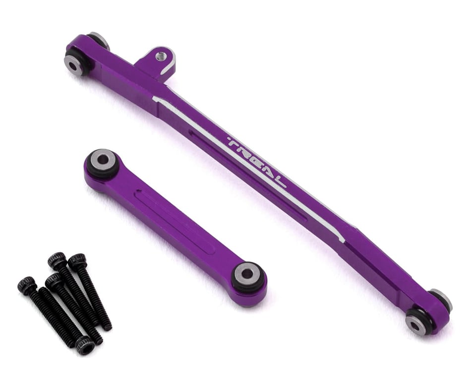 Treal Hobby Axial SCX24 V2 Aluminum Steering Links Set (Purple