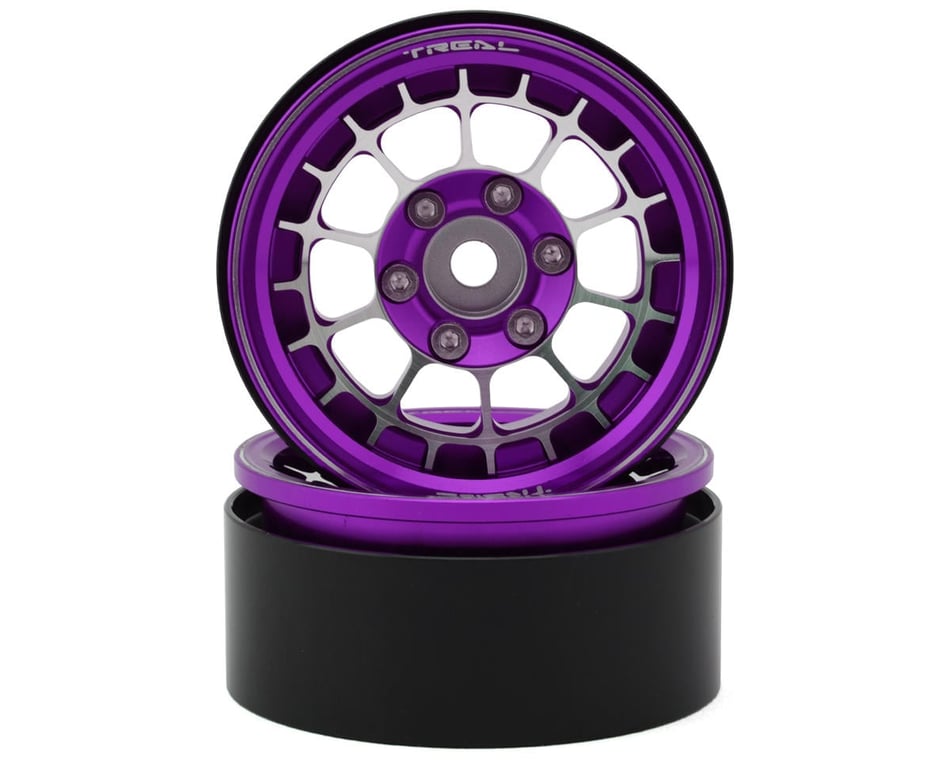 Treal Hobby Type A 1.9'' Spoked Beadlock Wheels (Purple) (2