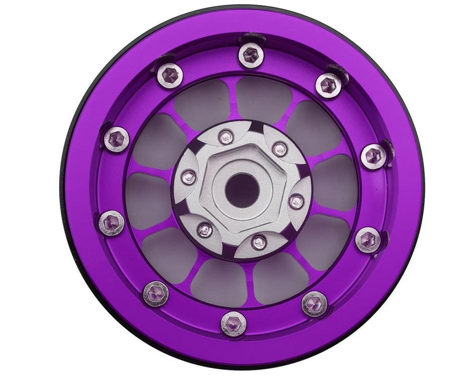 Treal Hobby Type A 1.9'' Spoked Beadlock Wheels (Purple) (2