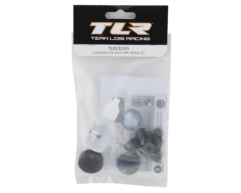TLR232101 Metal 22 5.0 Team Losi Racing Complete G2 Gear Diff 