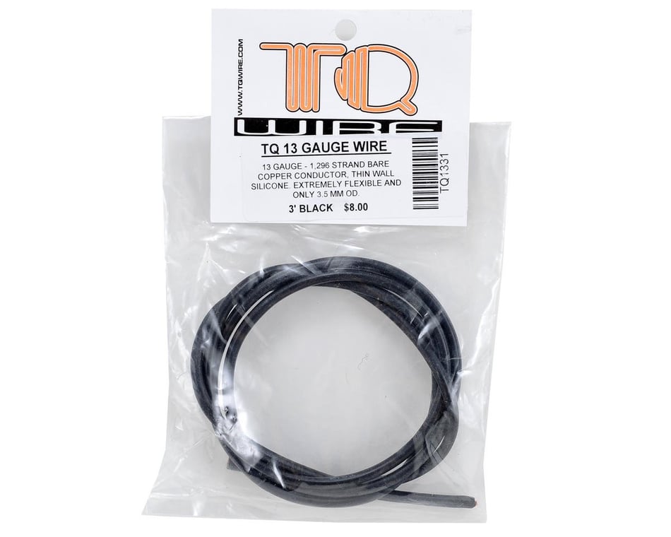 13 Gauge Super Flexible Wire Black 3' TQ Wire TQW1331