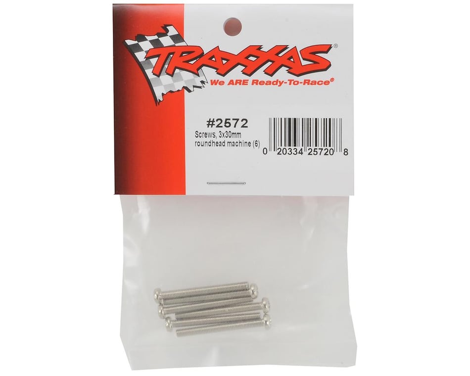 Traxxas 3x30mm Roundhead Machine Screws (6) [TRA2572] - HobbyTown