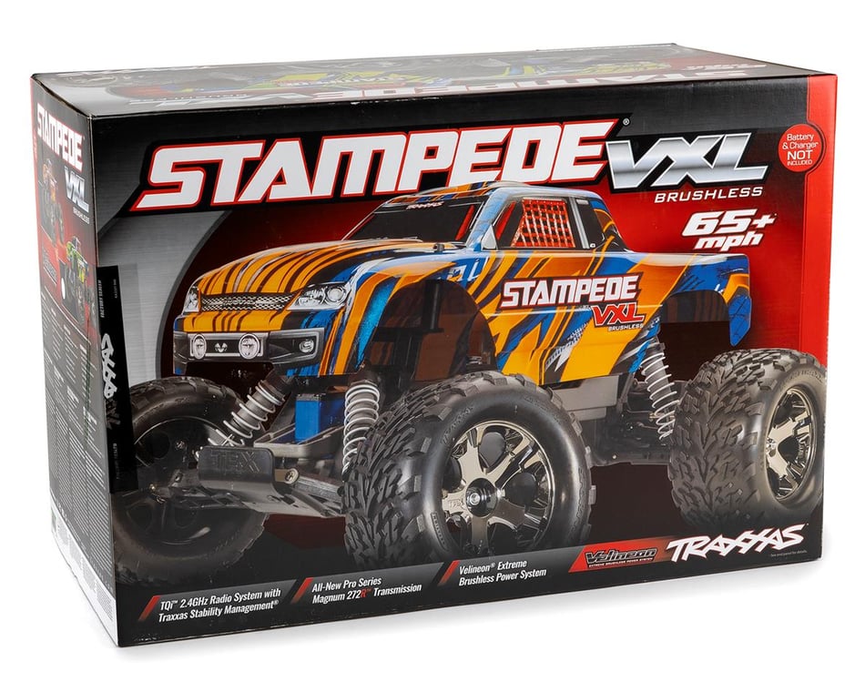 Traxxas Stampede VXL Brushless 1/10 RTR 2WD Monster Truck (Green) w/Magnum  272R, TQi 2.4GHz Radio & TSM