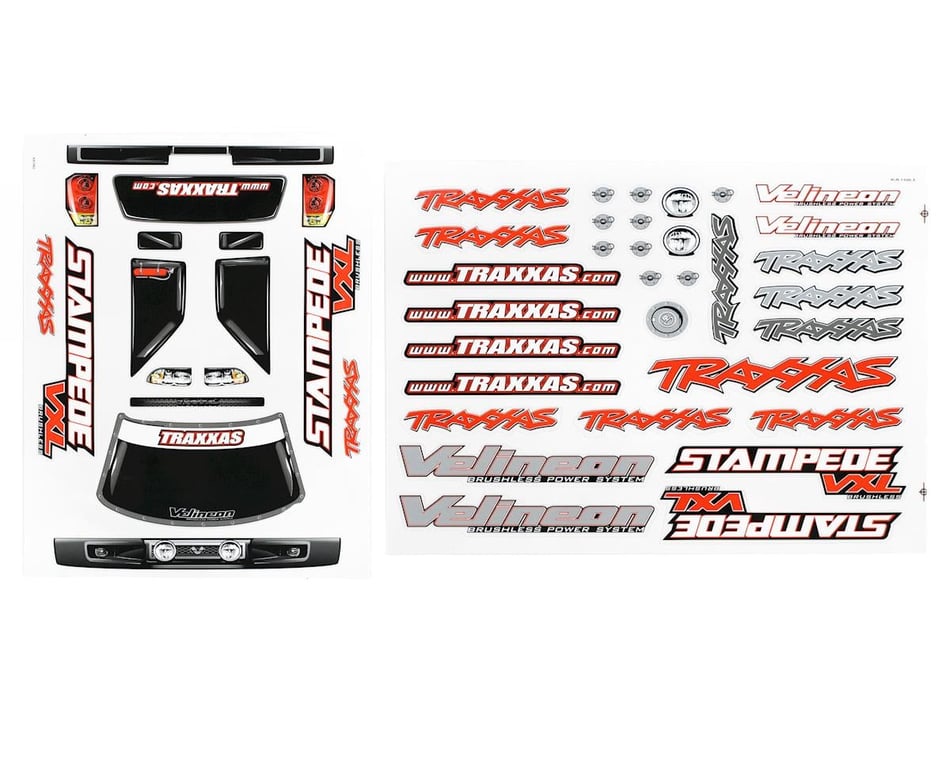Traxxas Stampede Decal Sheet (2) (VXL) [TRA3613R] - HobbyTown