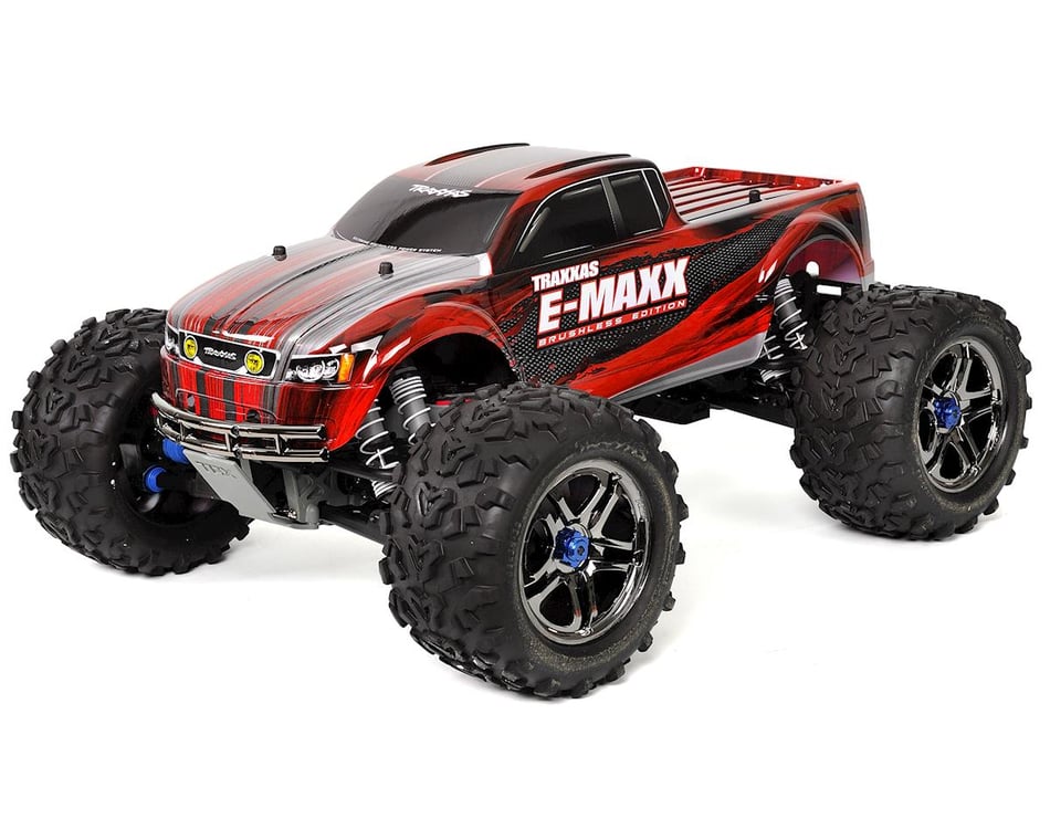 ホビーラジコン Traxxas E-maxx Traxxas E-Maxx RTR Brushless 4WD Monster Truck (Red) [TRA39086-4
