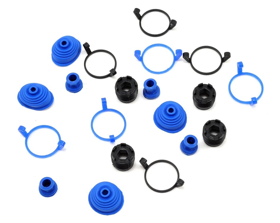 Traxxas Revo Pivot Ball Caps w/ dust boots, rubber (4)/ dust plugs, rubber  (4)/ dust