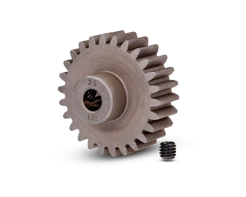 「RT-212472 Traxxas Steel Mod 1.0 Pinion Gear w/5mm Bore (26T) [TRA6497