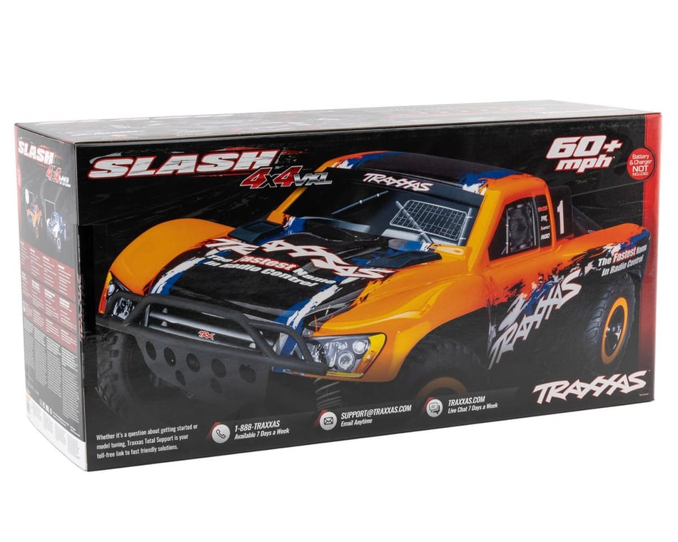 Traxxas Slash 4x4 VXL Brushless 1/10 4WD RTR Short Course Truck (Orange)  w/TSM & TQi 2.4GHz Radio