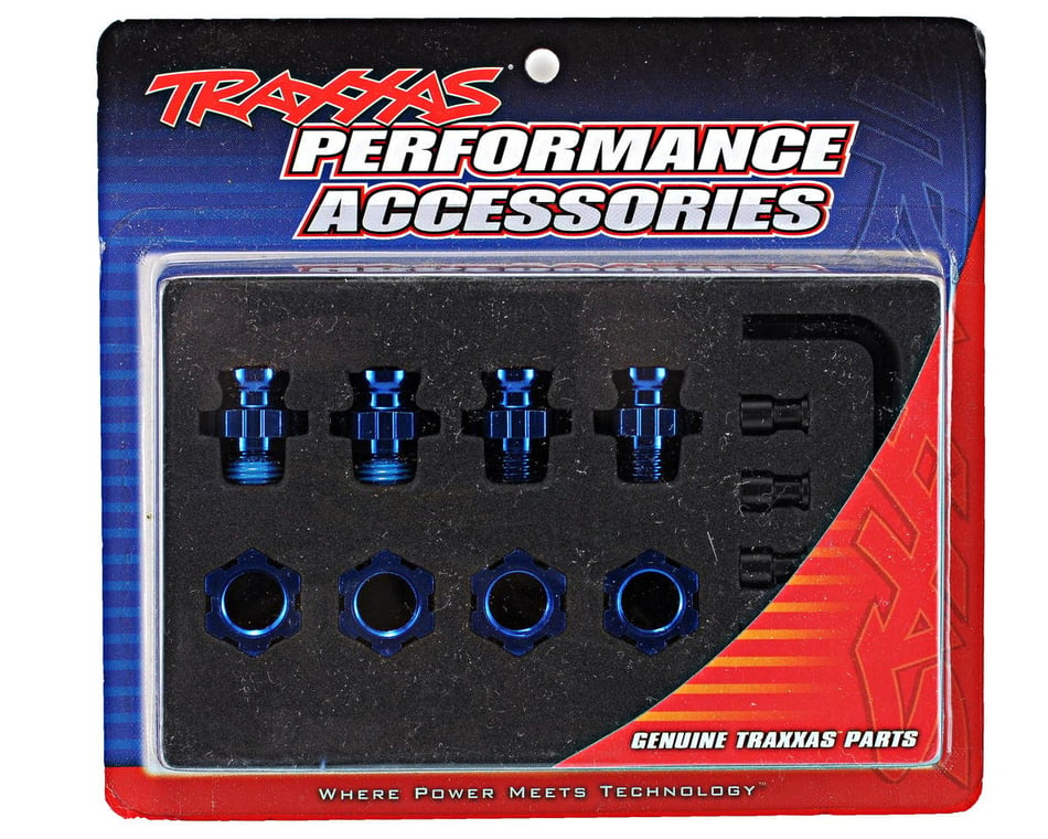 Traxxas Aluminum 17mm Wheel Adapter Set (Blue) (4)