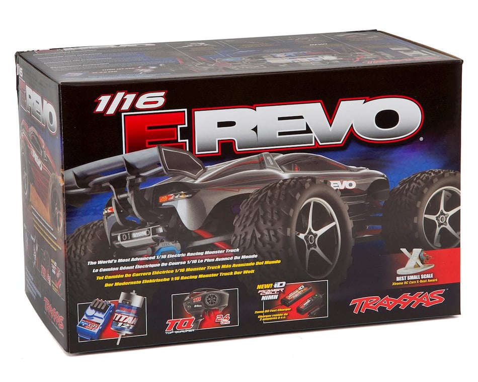 Traxxas E-Revo 1/16 4WD Brushed RTR Truck (Red) w/2.4GHz Radio, Titan 550 &  Battery