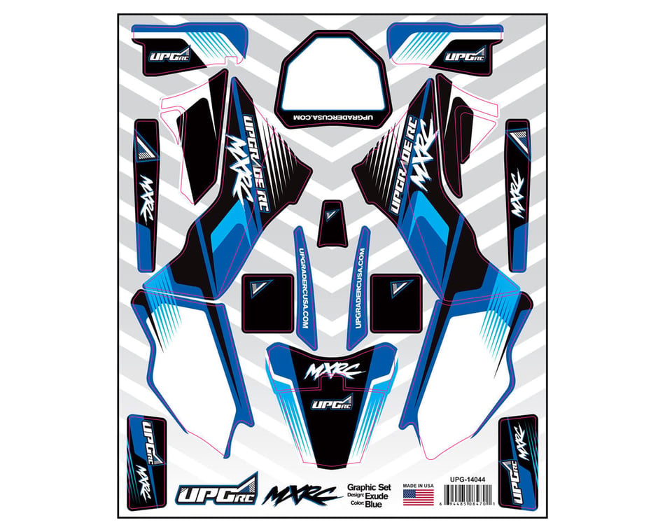 UpGrade RC Graphic Set for Losi® Promoto™ MX (Exude) (Blue) [UPG