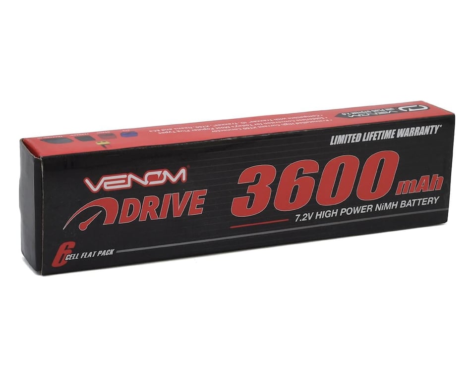 Venom Power 6 Cell 7.2V 3600mAh NiMH Battery w/UNI 2.0 Connector