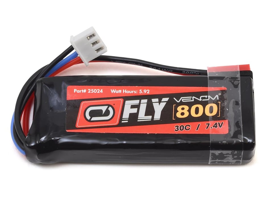 E-flite 7.4V 800mAh 2S 30C LiPo Battery: JST