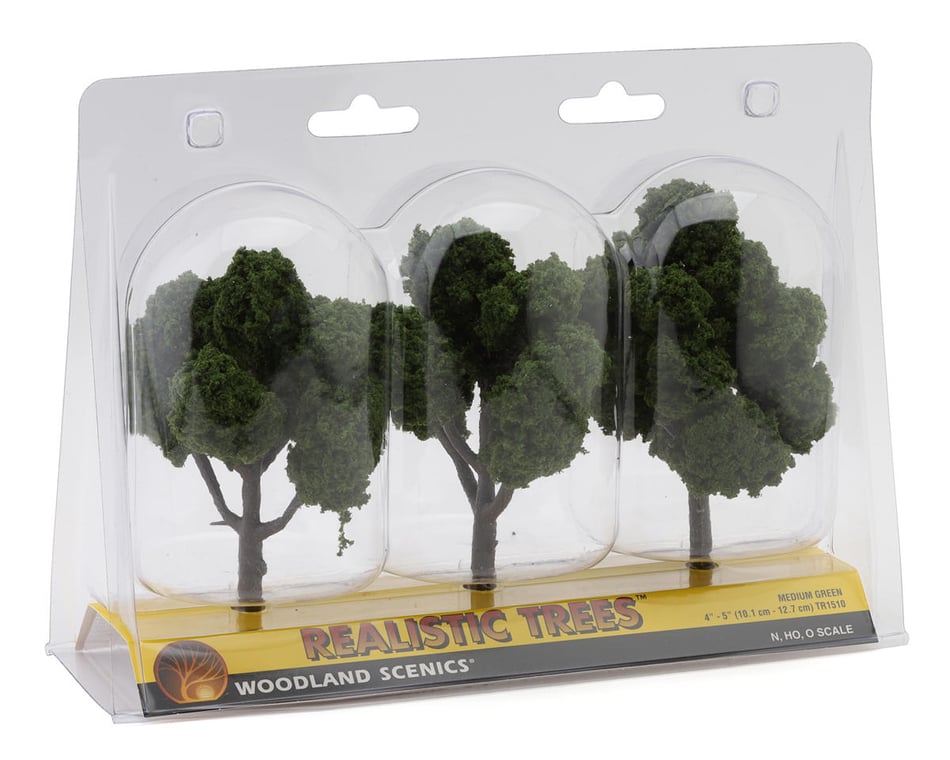 Woodland Scenics Ready-Made Tree, Medium Green 4-5