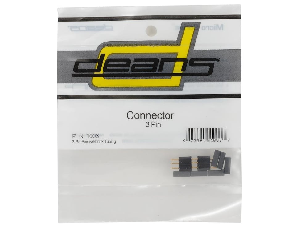 WSD1003 Deans Micro Connecteur 3 Broches Plugs 1 paire 