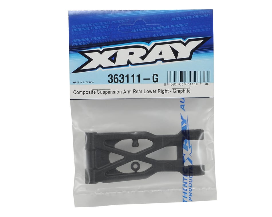 Xray composite suspension arm rear lower right graphite XRA363111-G
