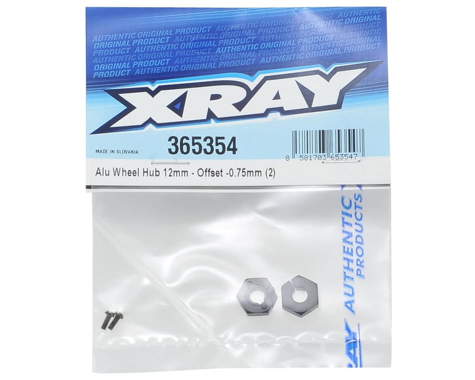 XRA365354 2 -0.75mm Offset Xray 12mm Aluminum Wheel Hex 