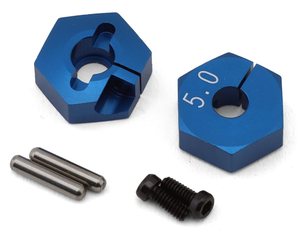 Yokomo 12mm Aluminum Clamping Wheel Hex (Blue) (2) (5mm) [YOKY2