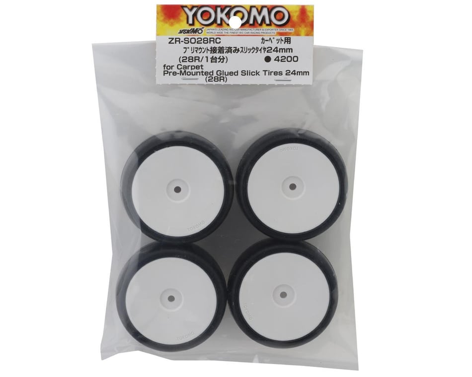 Yokomo Sorex Pre-Glued Touring Car Tires (4) (28 Shore) [YOKZR