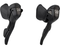 Silver microSHIFT R10 2 x 10-Speed Road Flat Bar Shifters with Optical Gear Indicator Shimano Compatible