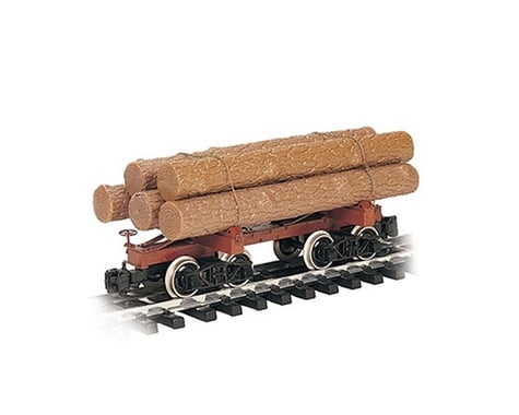 Bachmann G RTR Skeleton Log Car w/Logs, Brown/Unlettered