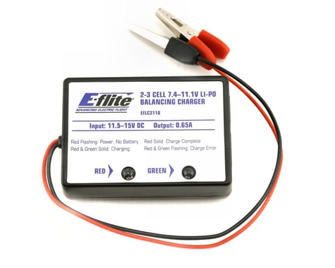 E-flite 2-3 Cell DC Li-Polymer Balancing Charger 0.65A