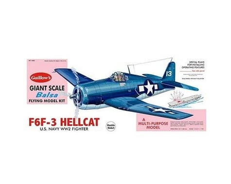 Guillow Grumman F6F-3 Hellcat Kit, 32.5"