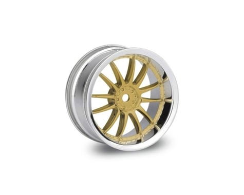 HPI Work XSA 02C Wheel 26mm, Gold Chrome (2)3mm Offset