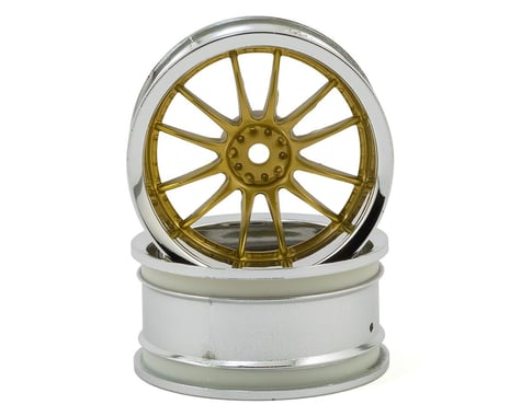 HPI Work XSA 02C 26mm Wheel (Chrome/Gold) (2) (6mm Offset)
