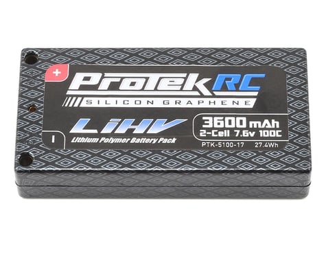 lipo 2s graphene silicon 6v ptk protek rc hv lcg 100c shorty 3600mah battery batteries amain