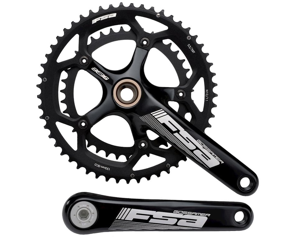 Fsa Gossamer Road Bike Crankset 39 53 Black 172 5 336 06xb Parts Performance Bicycle